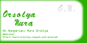 orsolya mura business card